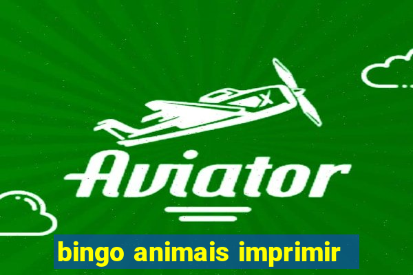 bingo animais imprimir