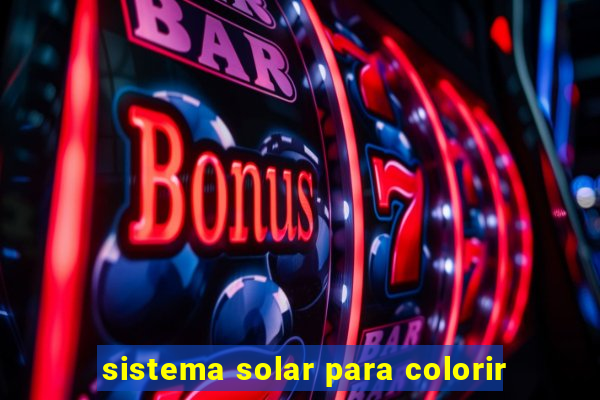 sistema solar para colorir