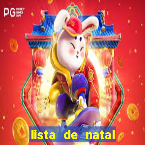 lista de natal para imprimir