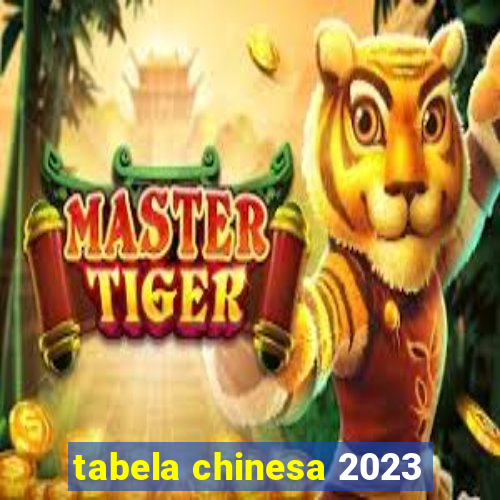 tabela chinesa 2023